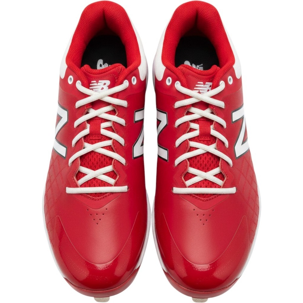 New Balance Baseball Metal Cleats L4040TR5 Red/White Men's Size 13